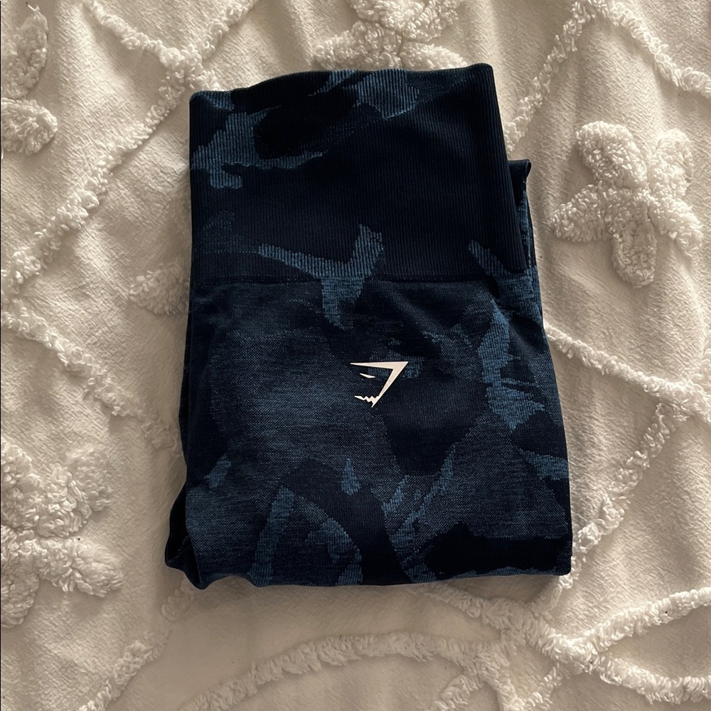 Gymshark Blue Camouflage Leggings